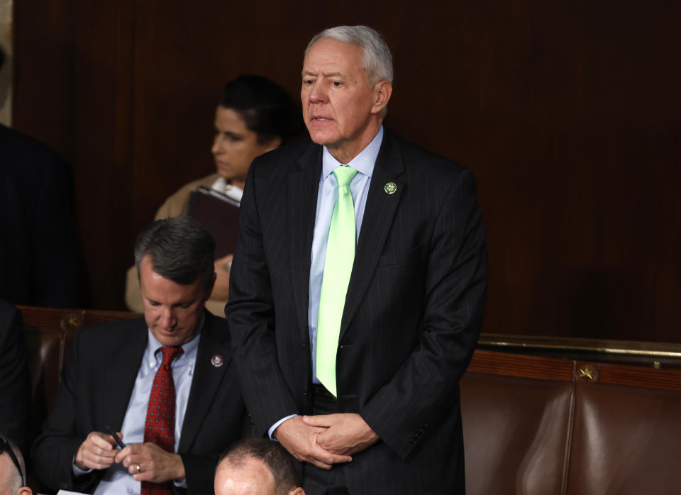 WASHINGTON, DC - OCTOBER 17: U.S. Rep. Ken Buck (R-CO) casts his vote as the House of Representatives elects a new Speaker of the House at the U.S. Capitol Building on October 17, 2023 in Washington, DC. The House has been without an elected leader since Rep. Kevin McCarthy (R-CA) was ousted from the speakership on October 4 in an move led by a small group of conservative members of his own party. (Photo by Anna Moneymaker/Getty Images)