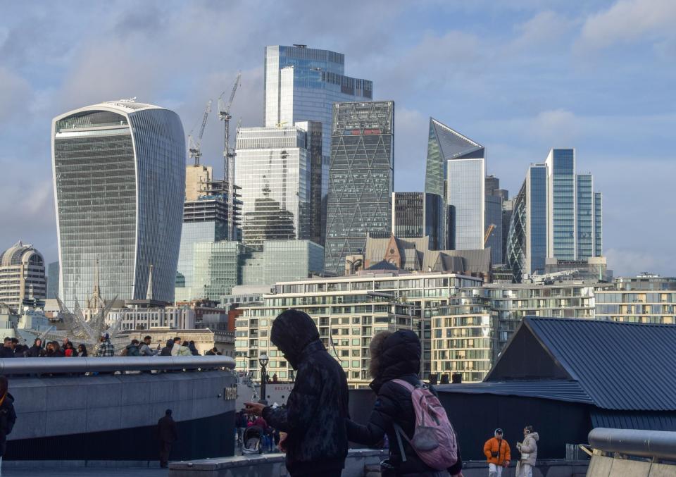 ftse London, UK. 28th December 2023. Daytime view of the City of London, the capital's financial district. Credit: Vuk Valcic/Alamy