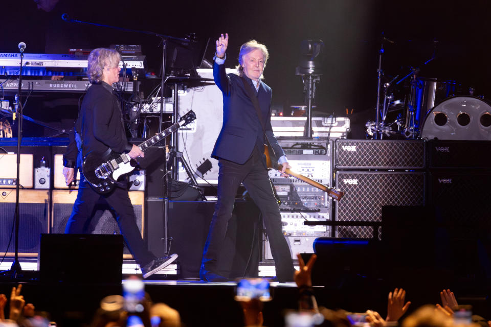 MELBOURNE, AUSTRALIA - OCTOBER 21: Paul McCartney performs during the 