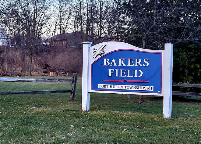 The entrance to Bakers Field Park on Thursday, Feb. 8, 2024, in Port Huron Township