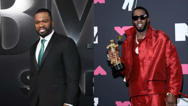 Left: 50 Cent (Photo: JC Olivera/Getty Images), Right: Sean Combs (Photo: Dimitrios Kambouris/Getty Images)