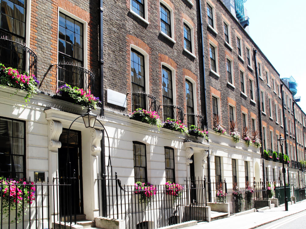 Regency Georgian terraced town houses in Westminster, London ,England