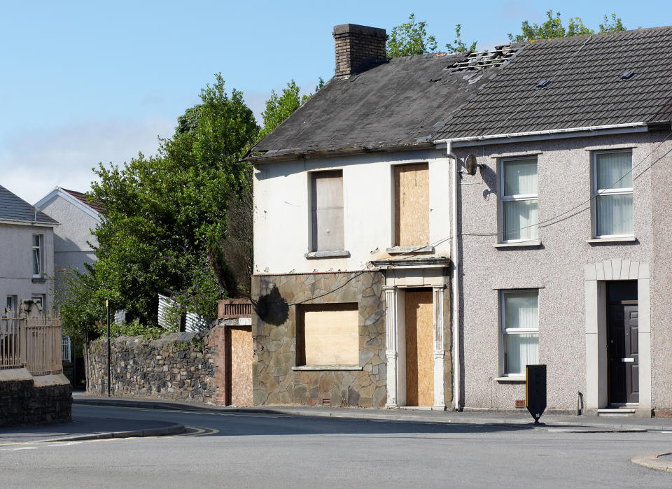 Typical UK terraced housing