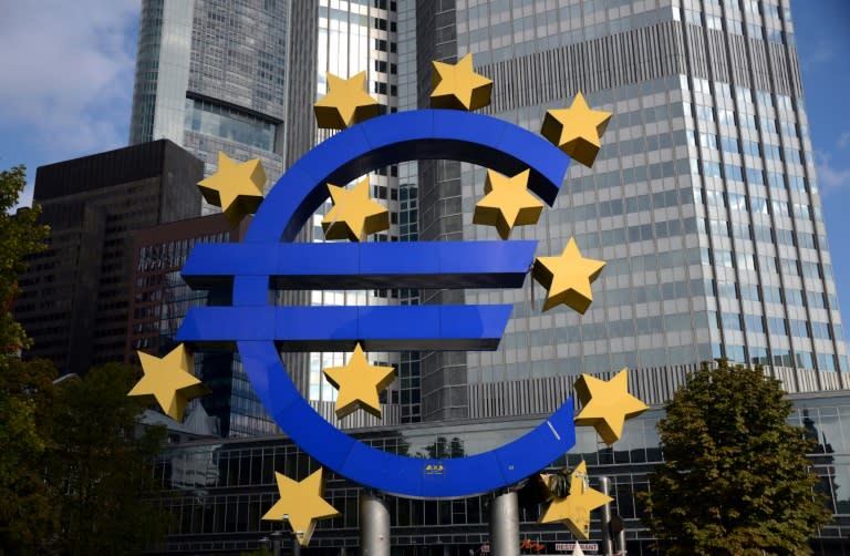 The euro has come under pressure after a strong showing by far-right parties in EU Parliament votes and the calling of a snap parliamentary vote in France (JOHANNES EISELE)