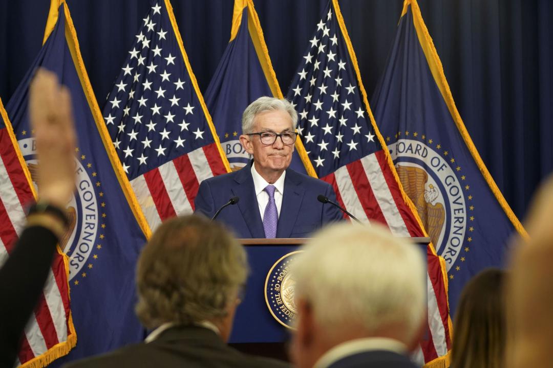 U.S. Federal Reserve Chairman Jerome Powell holds a press conference in Washington on June 12, 2024, following the Federal Open Market Committee's decision to hold the central bank's benchmark interest rate steady at a 23-year high of 5.25-5.50 percent. (Kyodo)==Kyodo Photo via Credit: Newscom/Alamy Live News