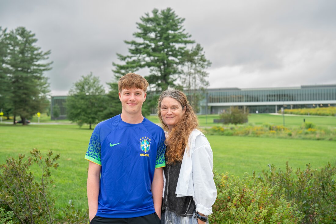 Matt and Emily Kayser visit Colby College for a campus tour on August 19, 2024.