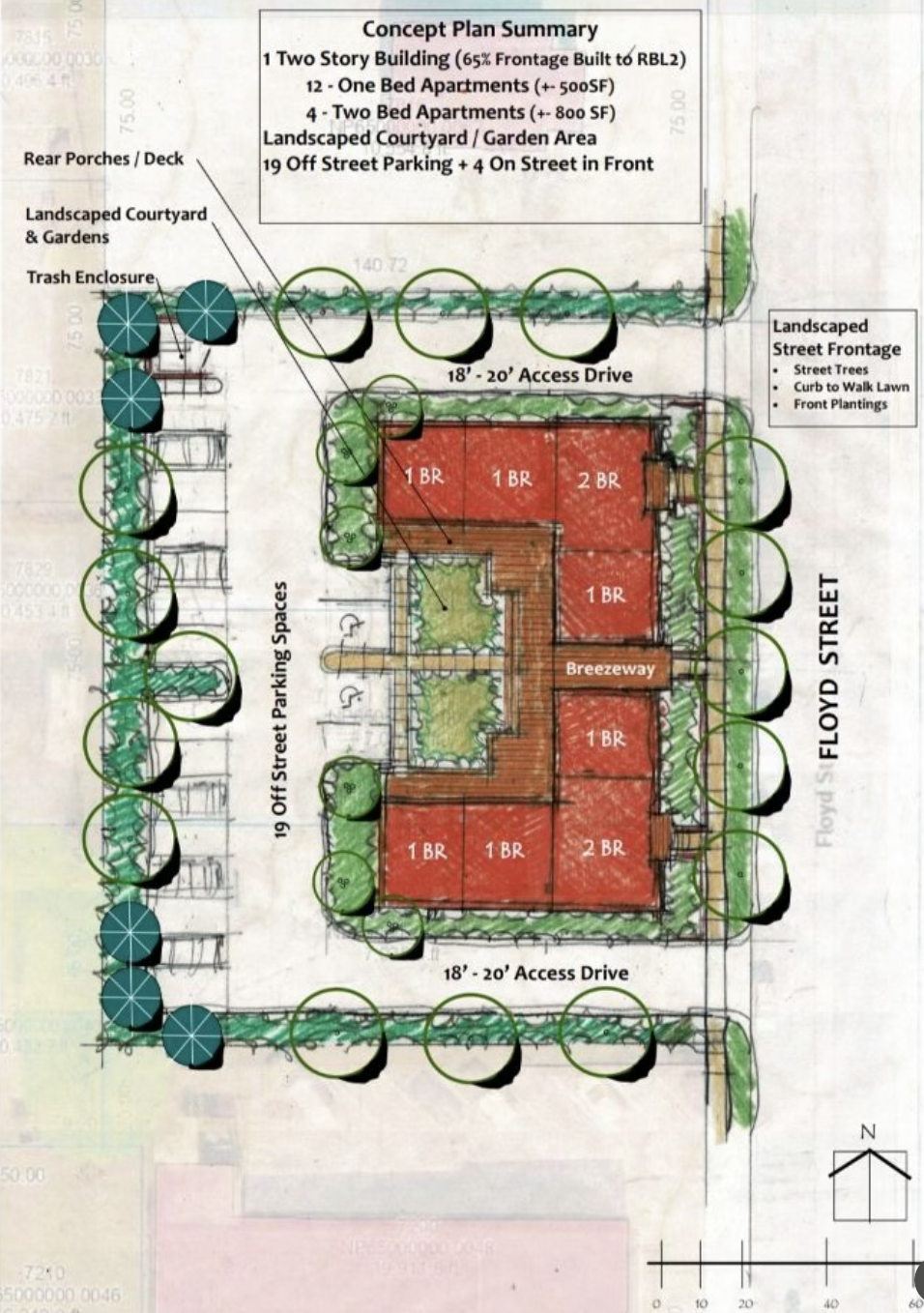 Preliminary site drawing for Friends of JCDS 