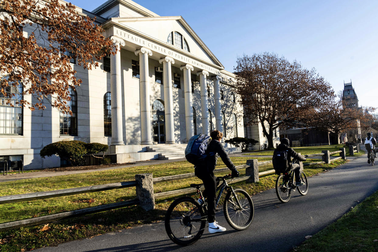 The Littauer Center of Public Administration on the Harvard University campus in Cambridge, Mass. on Dec. 12, 2023. (Mel Musto / Bloomberg via Getty Images file)