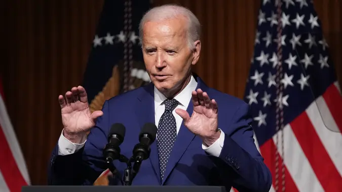 President Joe Biden at LBJ Library in Texas