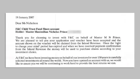 Matt Prince A letter to Max's mum thanking her for choosing to invest her son's Child Trust Fund with F&C