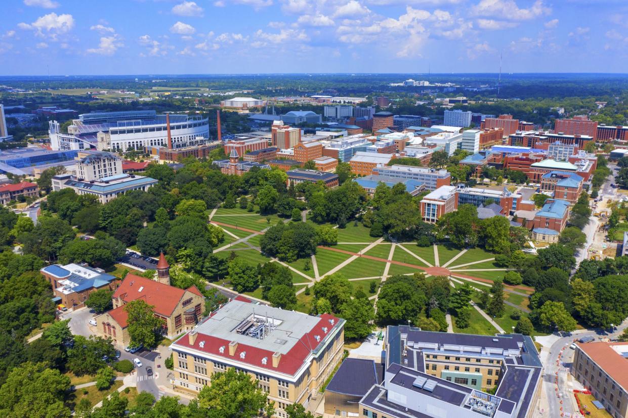 Aerial view of Columbus Ohio