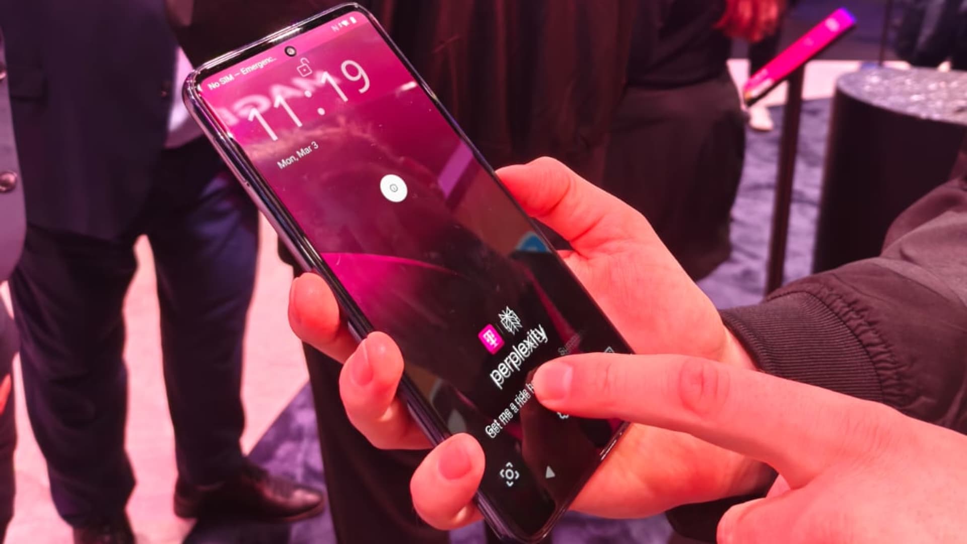 Deutsche Telekom's AI Phone on display at Mobile World Congress.