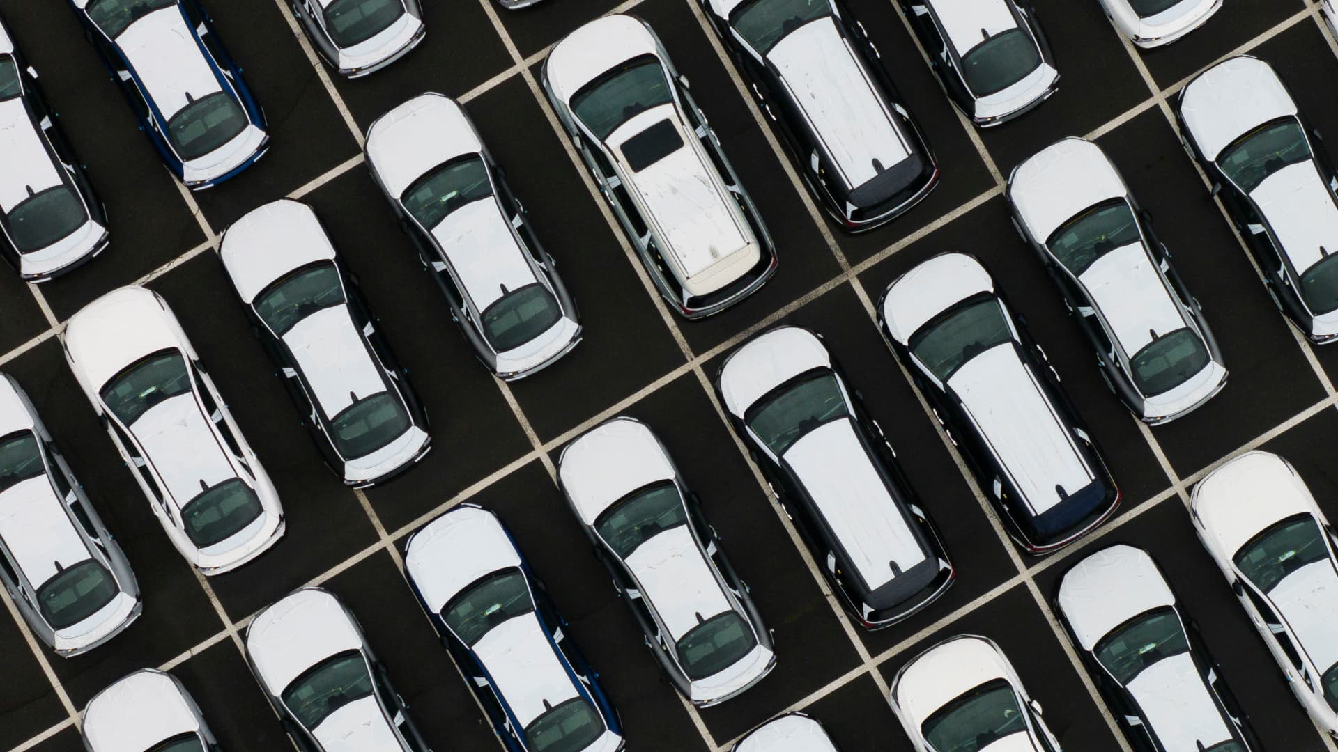 New Kia vehicles at the Port of Tacoma in Tacoma, Washington, US, on Tuesday, March 4, 2025.