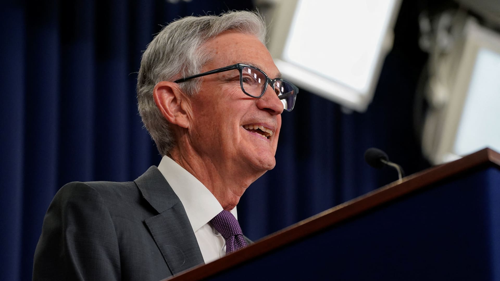 U.S. Federal Reserve Chair Jerome Powell speaks at a press conference, following a two-day meeting of the Federal Open Market Committee on interest rate policy, in Washington, D.C., U.S., March 19, 2025. 