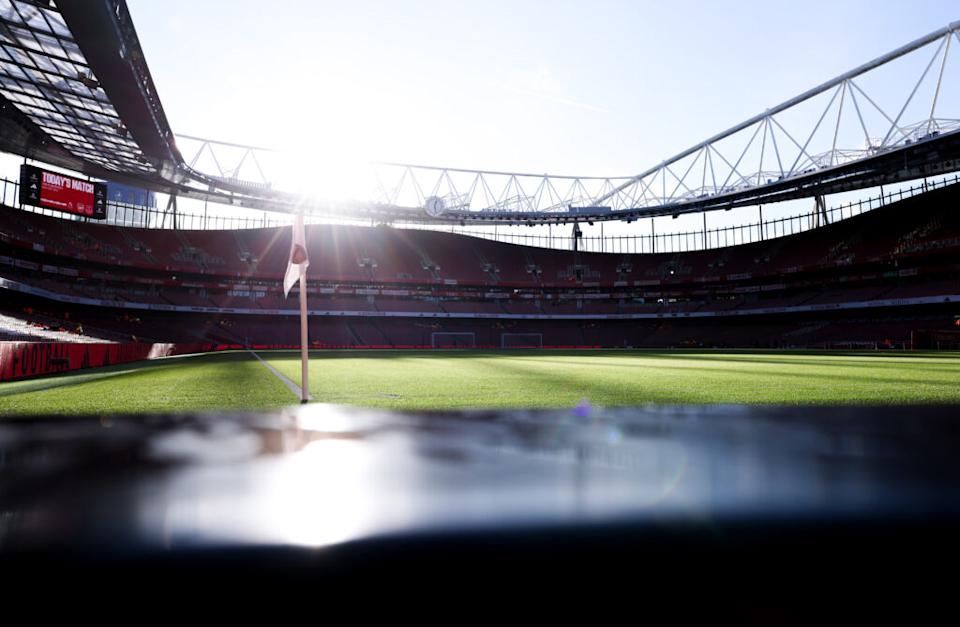 LONDON, ENGLAND - DECEMBER 14: A view inside the stadium before the Premier League match between Arsenal FC and Everton FC at Emirates Stadium on December 14, 2024 in London, England. (Photo by Richard Heathcote/Getty Images)