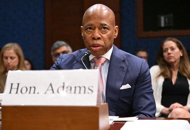 New York City Mayor Eric Adams testifies during a House Committee on Oversight and Government Reform hearing titled 