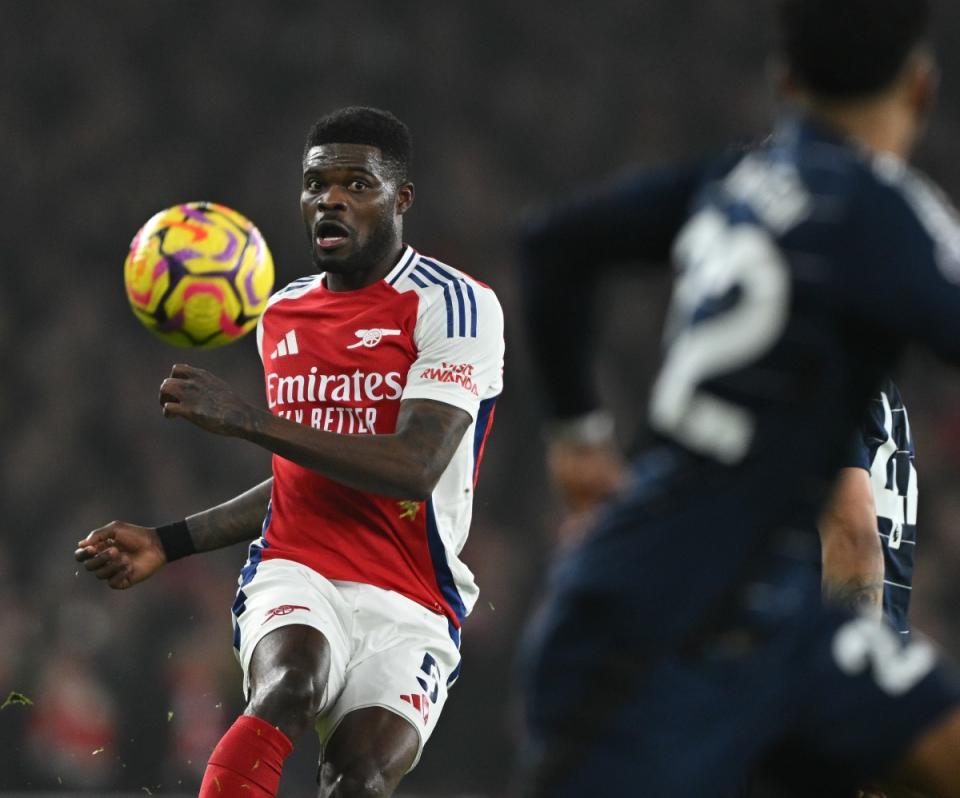 Thomas Partey in action for Arsenal