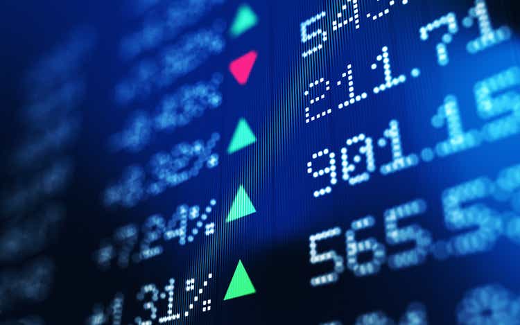 Financial and Technical Data Analysis Graph Showing Stock Market Trends