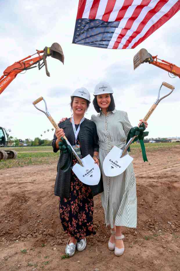 Tiffany Lee, left, and her sister Tina Lee at the...