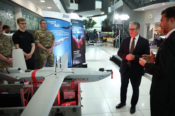 Keir Starmer visits factory where lethal new StormShroud drone is made