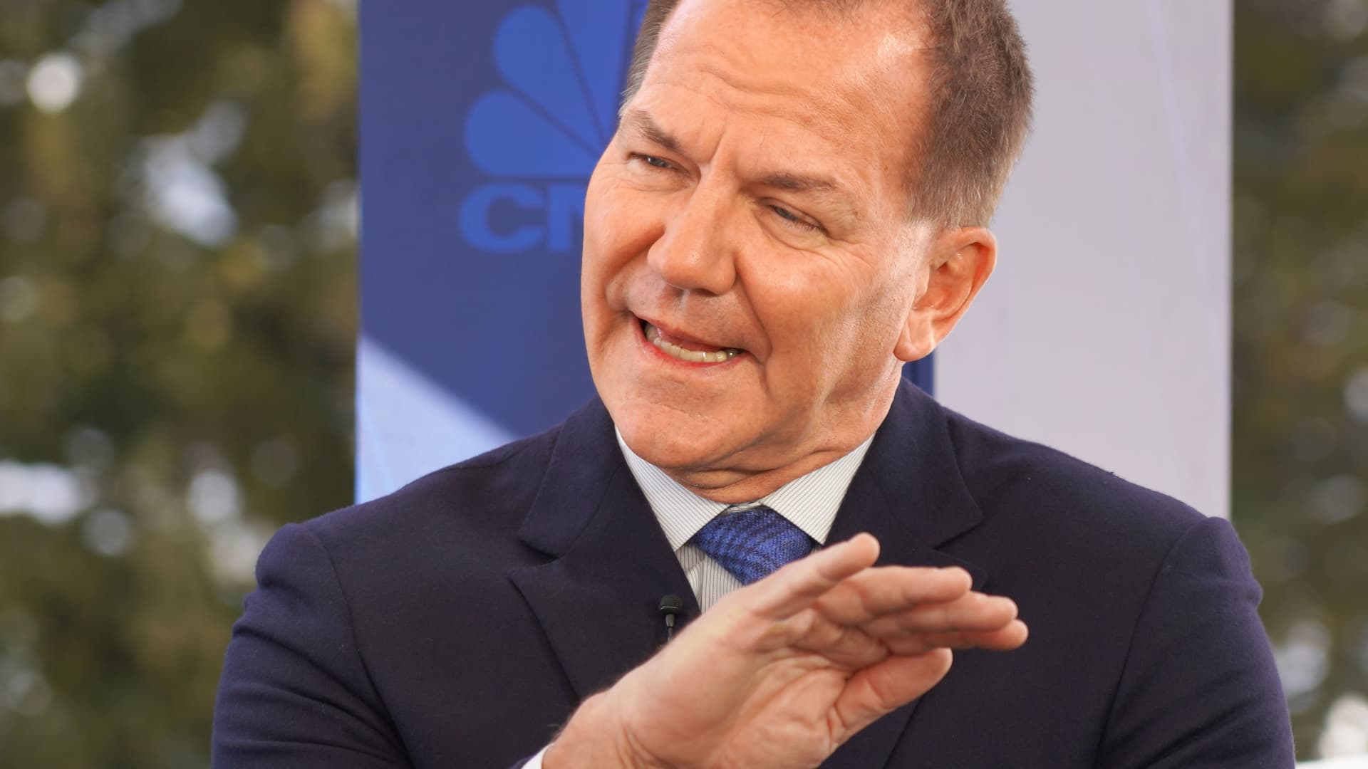 Paul Tudor Jones speaking at the World Economic Forum in Davos, Switzerland, on Jan. 21, 2020.
