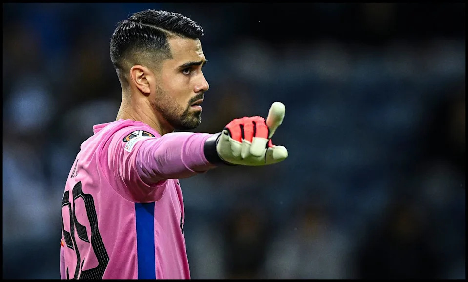 Diogo Costa on the pitch for Porto