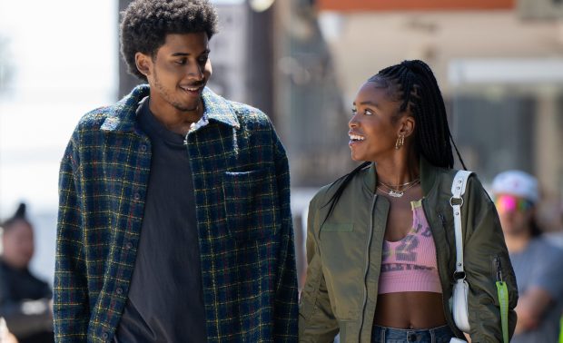 Fro left: Michael Cooper Jr. as Justin Edwards and Lovie Simone as Keisha Clark in "Forever." (Elizabeth Morris/Netflix)