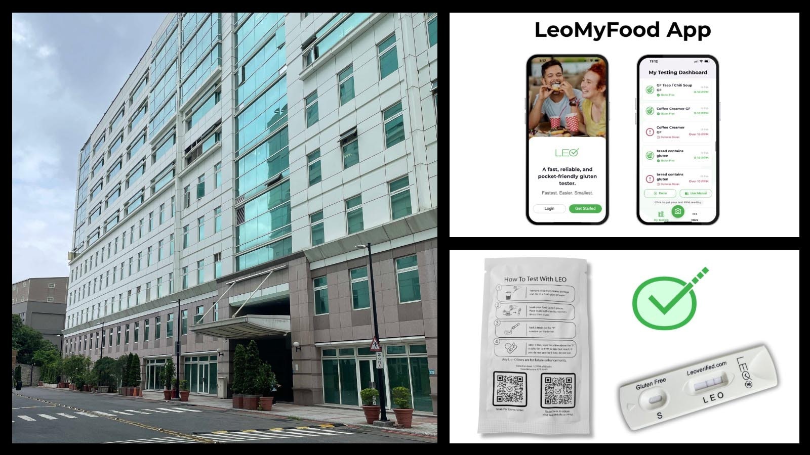 Powell residents Seaton and Jill Smith started selling their gluten testers late last month, known as LEO Verification Systems, an extremely useful tool for people with celiac disease. They're made in this building in Taiwan.