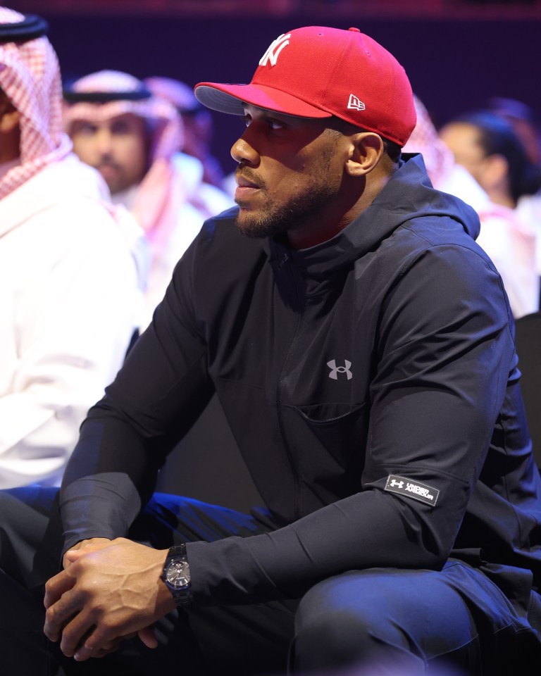 Anthony Joshua at a boxing event.