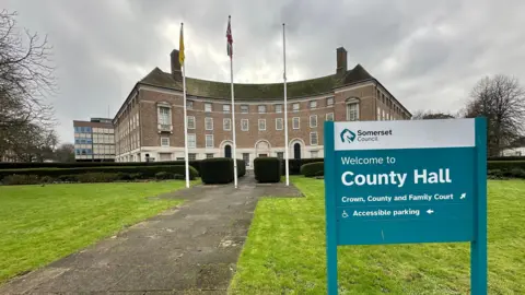 County Hall building, HQ of Somerset Council