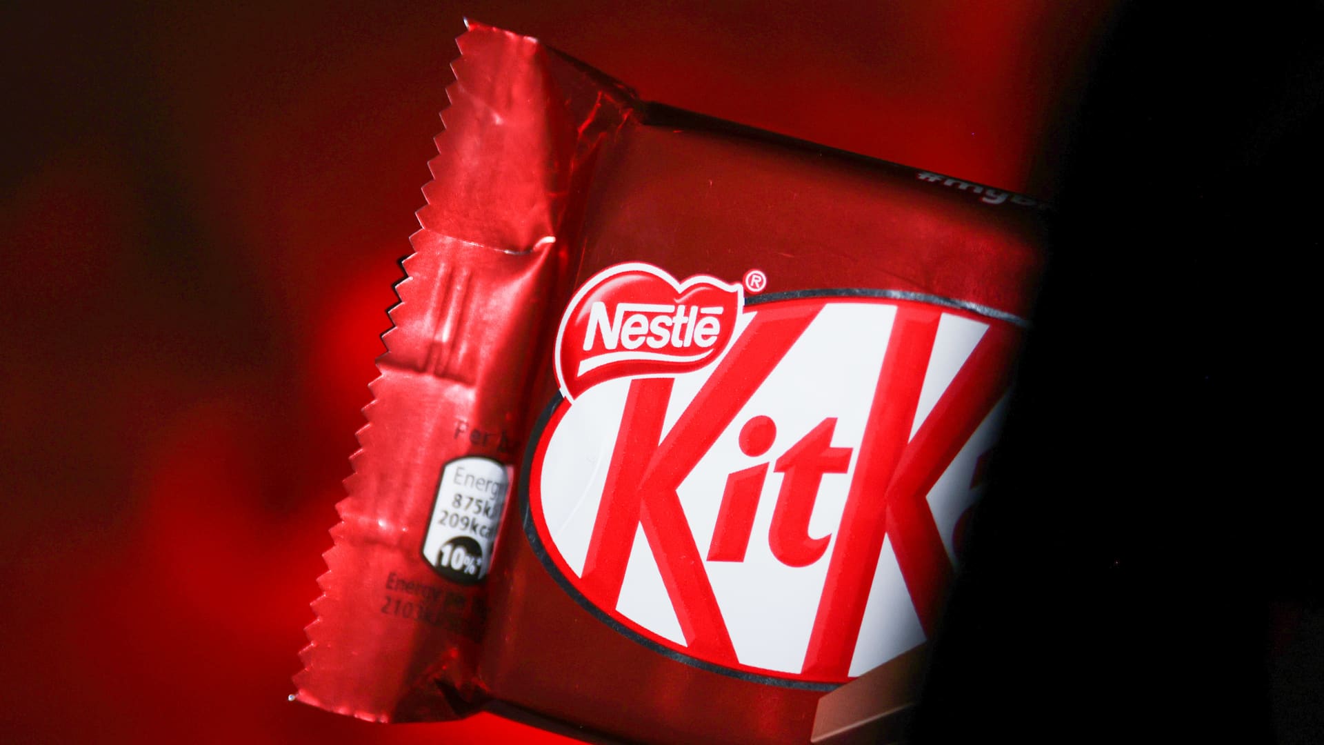 A KitKat chocolate bar, manufactured by Nestle SA, arranged in London, U.K., on Monday, July 26, 2021.