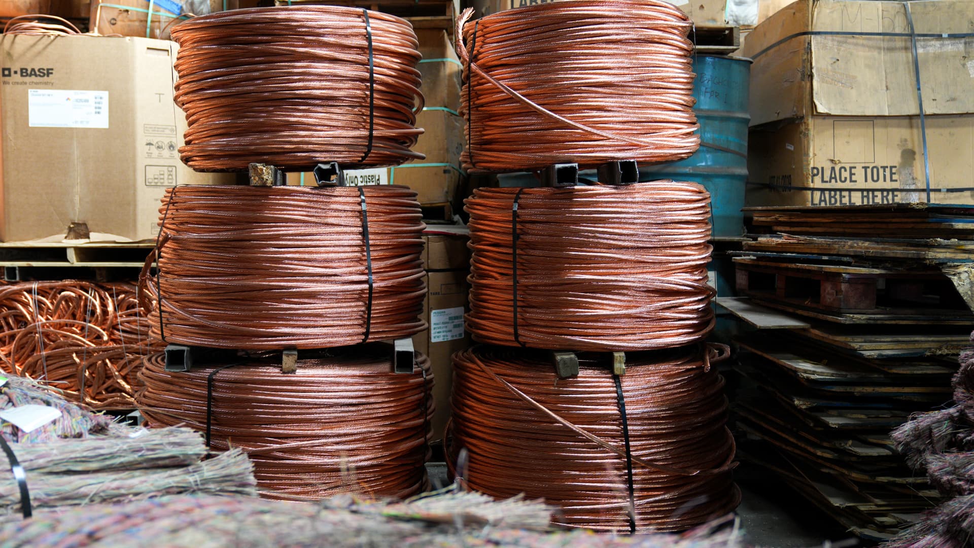 Copper wires at a recycling facility in Salt Lake City, Utah, US, on Thursday, May 8, 2025. 