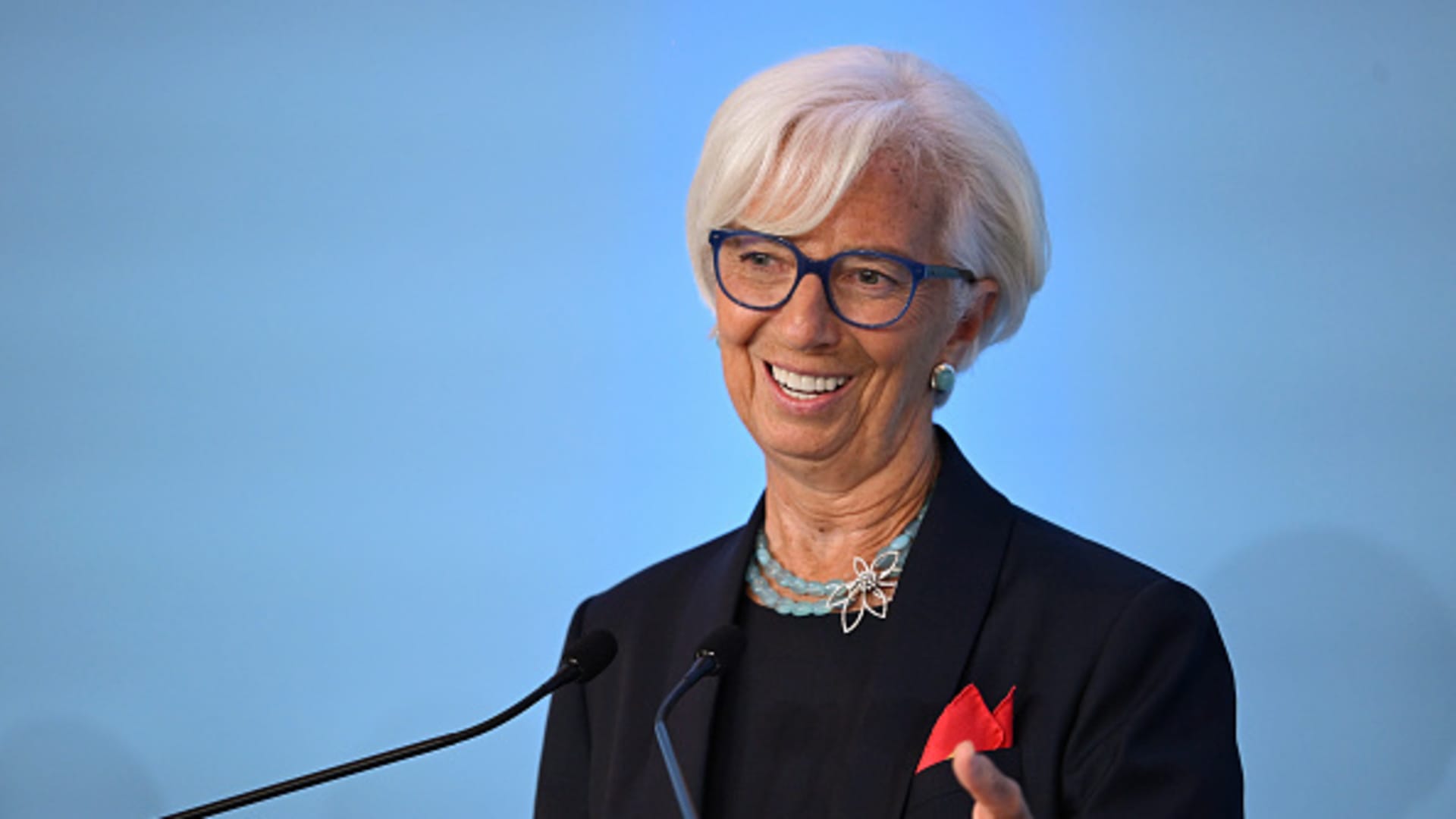 The President of the European Central Bank Christine Lagarde at the 2025 European Central Bank Forum on Central Banking on June 30, 2025 in Sintra, Portugal.