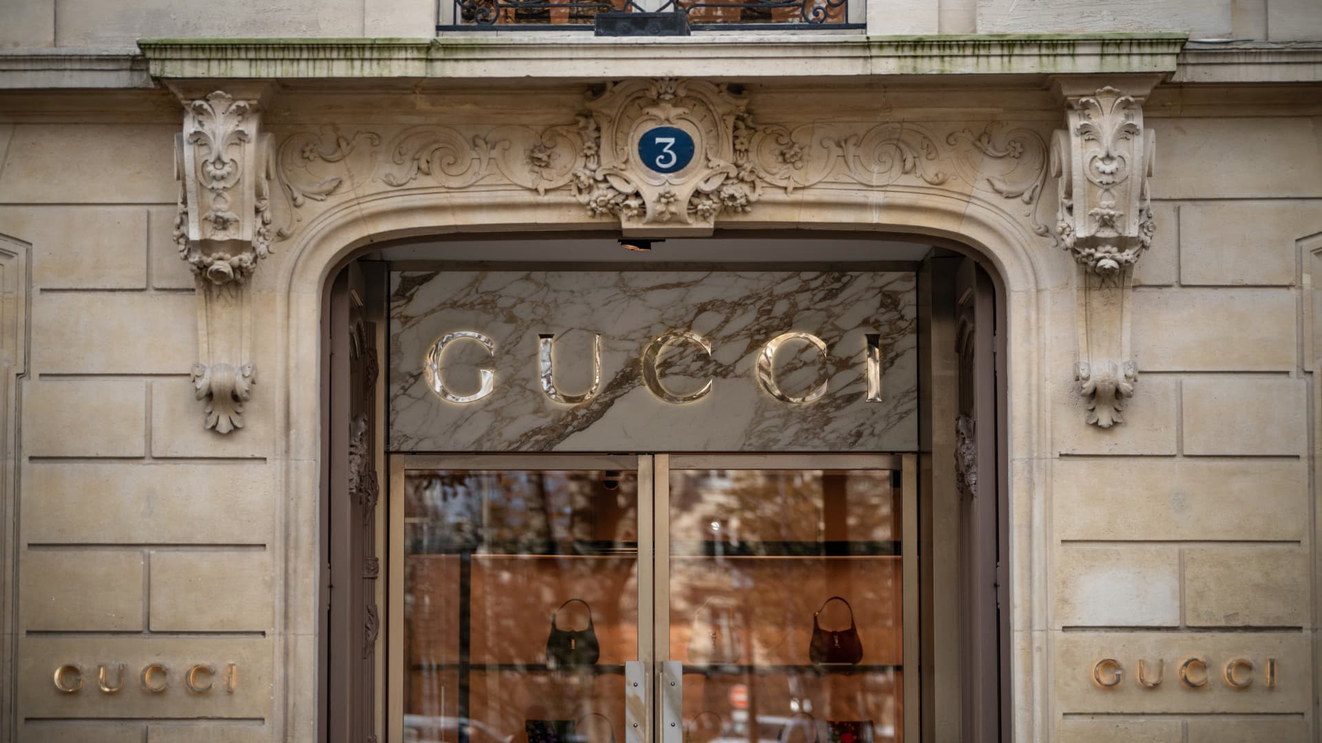 A Gucci luxury boutique in Paris, France, on Tuesday, Oct. 22, 2024. 