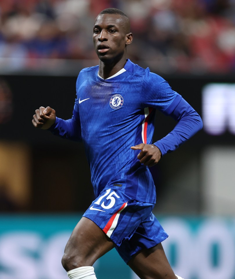 Nicolas Jackson of Chelsea FC playing soccer.