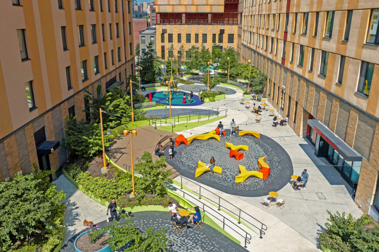 Jonathan Rose Company mixed-income development in Harlem, Sendero Verde. Developed with L+M and the Acacia Network.