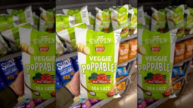 A pack of Simply Lays Veggie Poppables