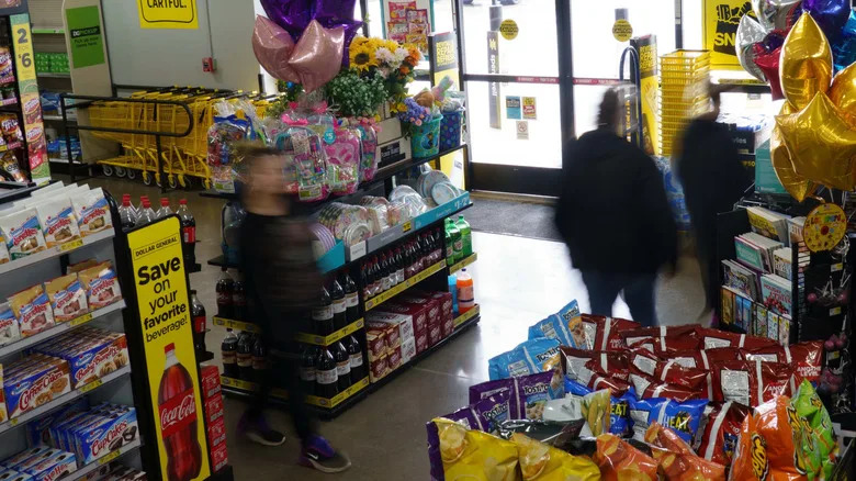 Snacks on sale in a dollar store