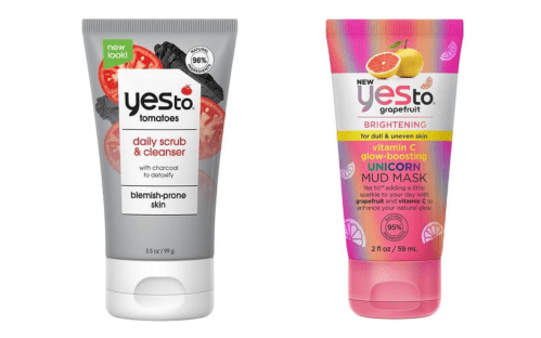 Yes To Tomatoes Facial Scrub & Cleanser and Yes to Grapefruit Mud Mask