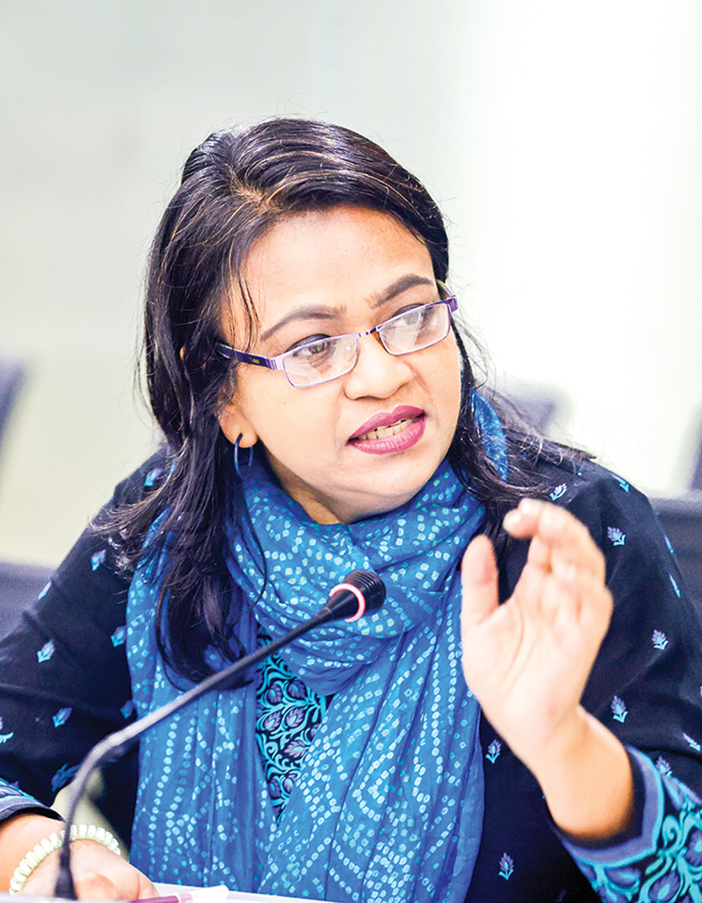 Doulot Akter Mala, President, The Economic Reporters Forum. Photo: TBS
