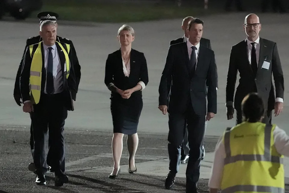 Foreign Secretary Yvette Cooper greetedthe US President Donald Trump and First Lady Melania Trump upon his arrival in the UK (Stefan Rousseau/PA) (PA Wire)