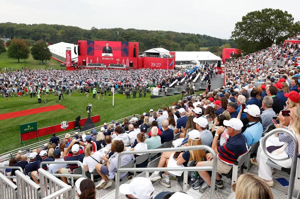 Fans watching at Bethpage Black. John Angelillo/UPI/Shutterstock