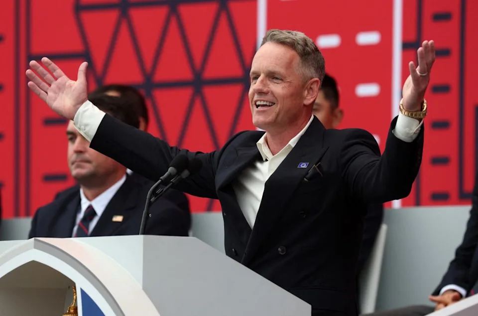 Luke Donald is all smiles ahead of the Ryder Cup. REUTERS