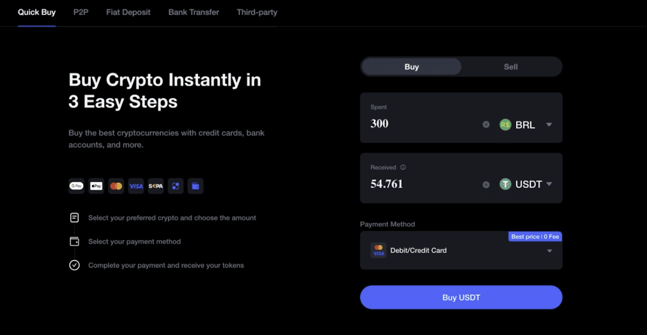 MEXC Buy Crypto Instantly