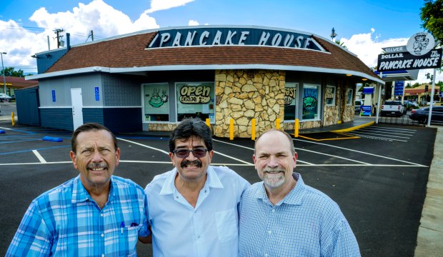 Mark Fogel, from left, Robert Hernandez, and Wes Speake at...