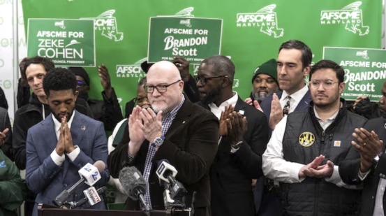pat moran, afscme endorses Brandon Scott