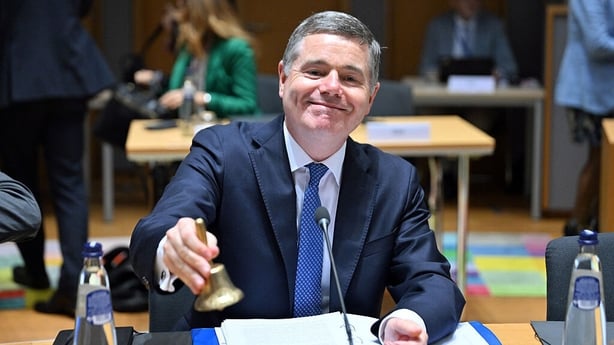 BRUSSELS, BELGIUM - JULY 7: President of the Eurogroup Paschal Donohoe attends the Eurozone Economy and Finance Ministers meeting in Brussels, Belgium on July 7, 2025. (Photo by Dursun Aydemir/Anadolu via Getty Images)