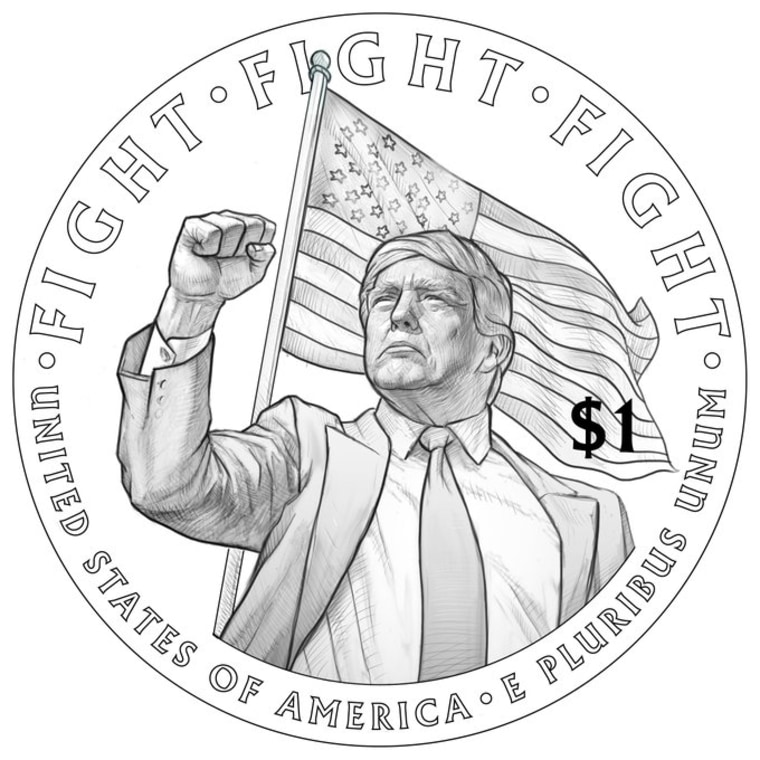 The Treasury Department on Friday released a "draft" of a $1 commemorative coin that it plans to mint next year.