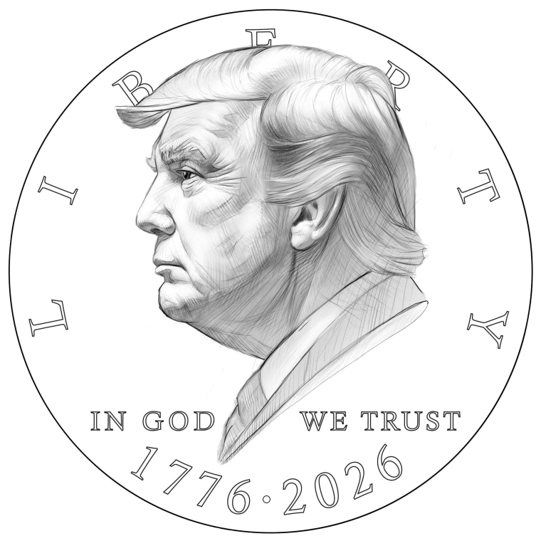 The Treasury Department on Friday released a "draft" of a $1 commemorative coin that it plans to mint next year.