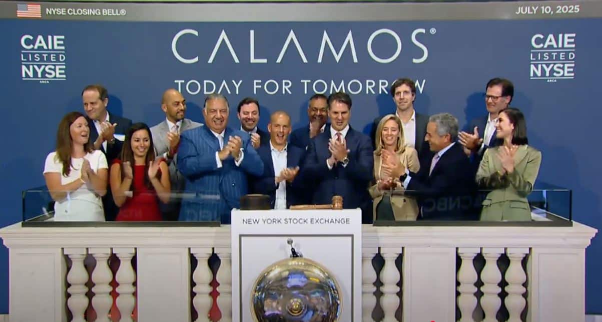 Calamos Investments rings the New York Stock Exchange Bell / Credits: New York Stock Exchange